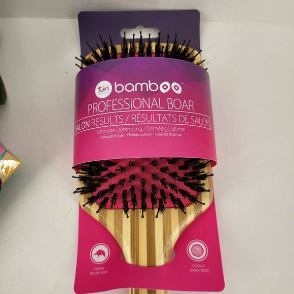 Professional Boar Salon Bristle Paddle Brush & AF Selfie Ring Light NEW - Picture 2 of 9